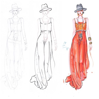 服裝手繪 馬克筆繪畫步驟詳解