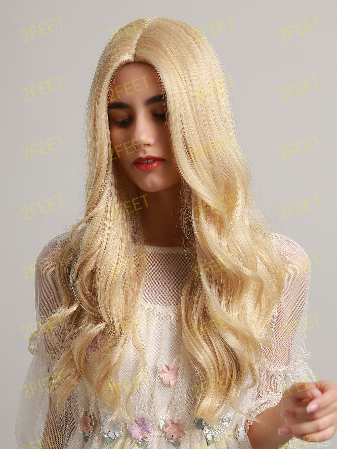NO-22 Long curly wigs blonde wigs for women for daily or cosplay use LC6138-1