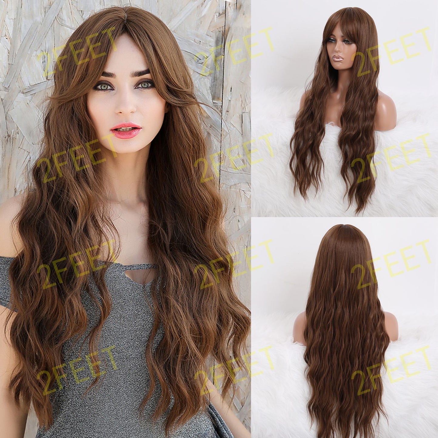 NO-31 Brown Long Wigs for Women LC357-1