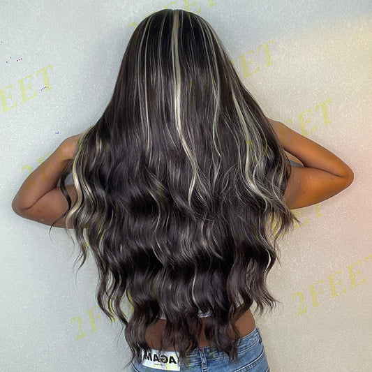 NO-7 2Feet-Dark brown long curly hair(Size: 28 inches)