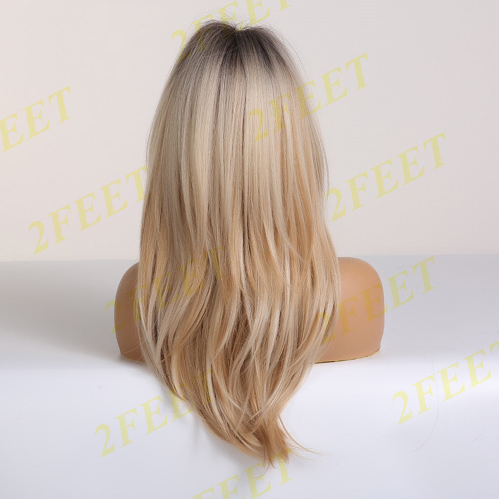 NO-39 2Feet-Blonde medium length straight hair(size:22 inches)