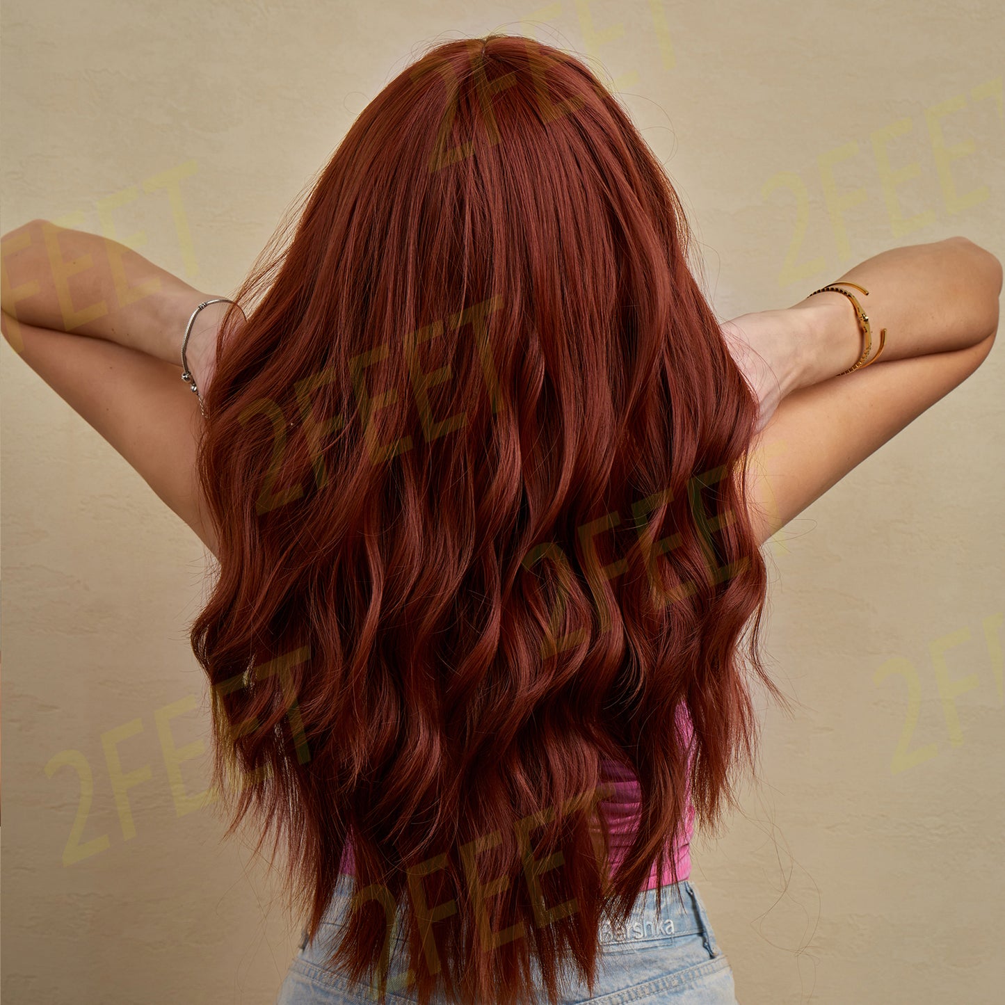 NO.5 2Feet-long curly red hair
